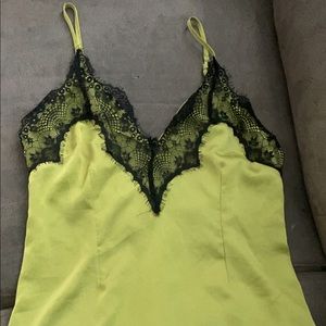 Satin lime Green Party dress